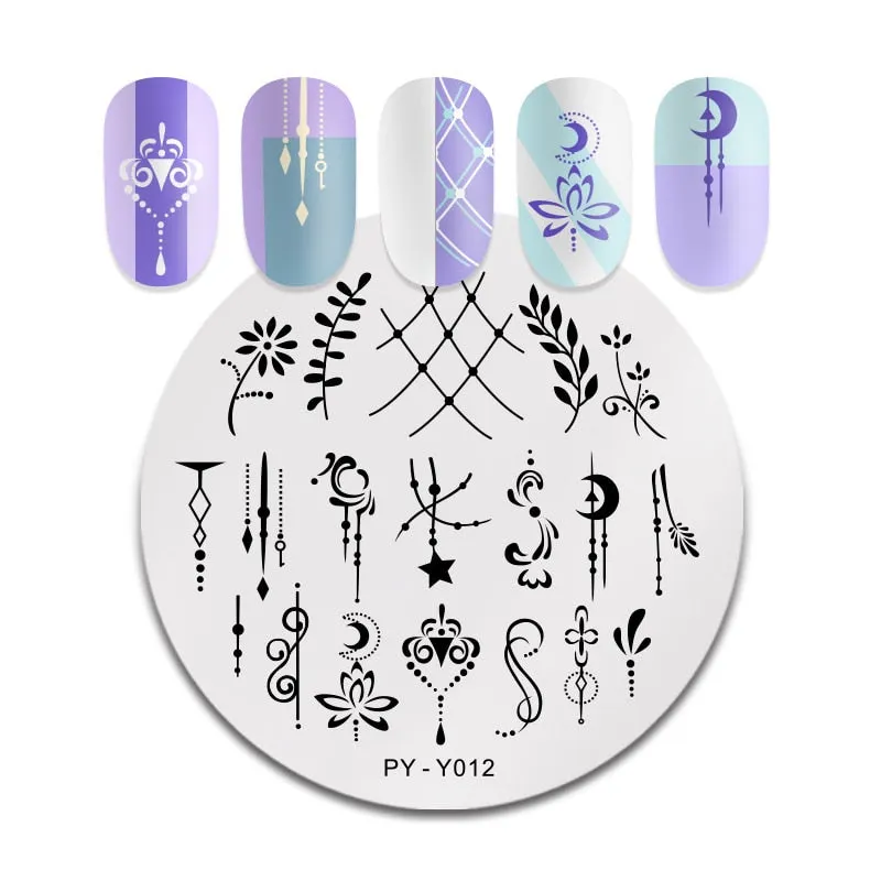 PICT YOU Nail Stamping Plates Snow Winter Nail Art Stamp Template idea nail Image Plate Stainless Steel Stencil Tools-Nail Inspo