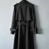 Lengthen Loose Trench Mens Large Size 2022 Autumn New Turn-Down Collar Over Knee Double Breasted Solid Long Outerwear Male