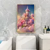 【Limited Stock Sale】（Big Size）Pink Castle-Paint by Numbers Acrylic Painting 40*60cm