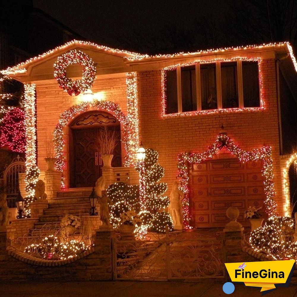 New 8 Modes Christmas Fairy Light Outdoor Waterproof AC 220V/110V 50M/20M/10M 500/200/100LED Fairy LED String Light Chirstmas String Garland For Xmas Wedding Christmas Party Holiday