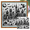(Multi-Style) Halloween House-11CT Stamped Cross Stitch 50*50cm/19.69*19.69in