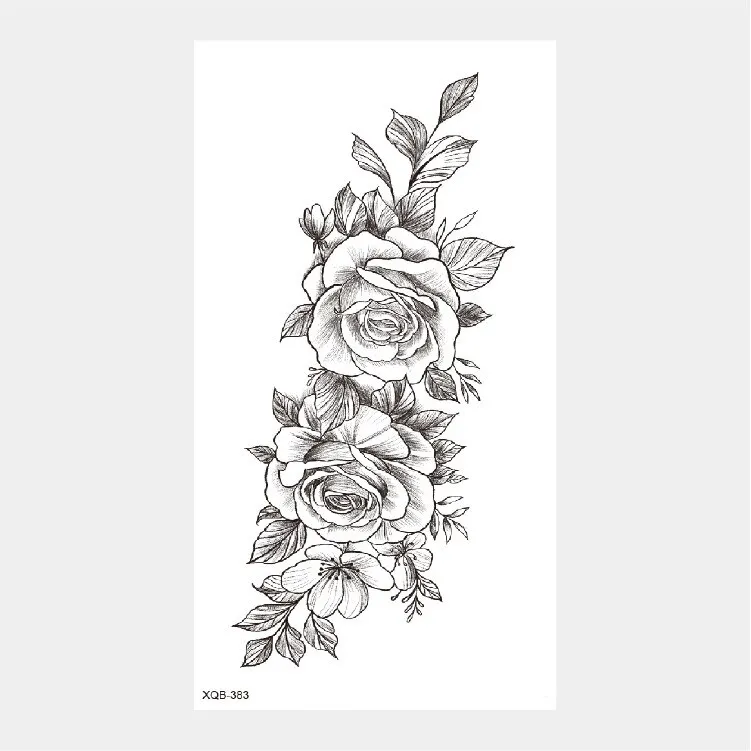 Sdrawing Temporary Tattoo Stickers Animal Tiger Lion Wolf Head Domineering Half Arm Big Picture Water Transfer Tatto Sticker