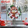 (US Local) DIY Xmas Diamond Painting Ornament with Clock Function Creative Craft