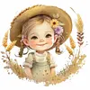 >SALE<5D DIY Full Round Drill Diamond Painting Baby Girl Home Decoration Art Craft