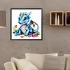 >SALE<5D DIY Full Round Drill Diamond Painting Jewel Happy Dinosaur Home Decor 40x40cm