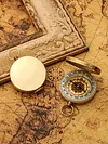 Mini Portable Copper Navigation Compass Outdoor Luminous Flip Compasses