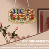 Diamond Painting Single-Sided Acrylic USA and Rose Pendant Sun Catcher for Home Garden Wall Door