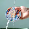 [Upgrade]4Pcs Acrylic Special Shape Lion DIY Waterproof Diamond Painting Coaster
