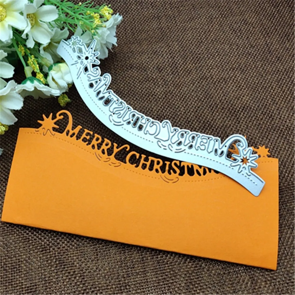 Merry Christmas lace frame card Cutting Dies Stencils For DIY Scrapbooking Decorative Embossing Handcraft Die Cutting Template