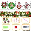 4pcs/set Christmas Diamond Painting PDIY Hanging Photo Frame Pendant Trees Decoration 