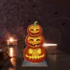 >SALE<2D Flat Wooden Halloween Pumpkin DIY Diamond Painting Desktop Decorations Decor