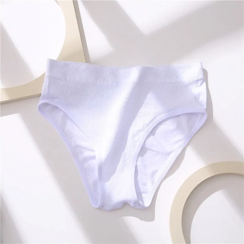 FINETOO Mid-Rise Seamless Underwear Women M-2XL Plus Size Panties 1/2Pcs Soft Ladies Briefs Underpants Female Lingerie 10 Colors