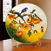 DIY Cloisonne Enamel Painting Kit for Adults Beginners Gift Home Decor Filigree Enamel Art Making Set with Bracket 30x30cm