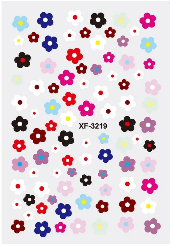 3D Nail Art Stickers Manicure Decoration Design Nail Art Decal Green Clover Leaf Nail Art Designer Decals Beautiful Flower