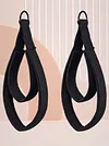 [US Local Warehouse] 2Pcs Ankle Pilates Cord Elastic Double Ring Exercise Straps Resistance Band Cord
