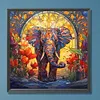 Elephant Glass Painting-Paint by Numbers Acrylic Painting 40*40CM