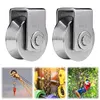 2Pcs V Type Groove Wheel Stainless Steel Gate Roller Wheel for Gym Equipment