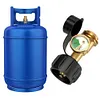 Gas Pressure Meter Propane Adapter Gauge Brass Propane Gas Gauge for 5-40lb Tank