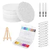 Magic Puffy Paint Kit with 12 Marker&Chian Pen 3D Drawing Magic Canvas Sponge