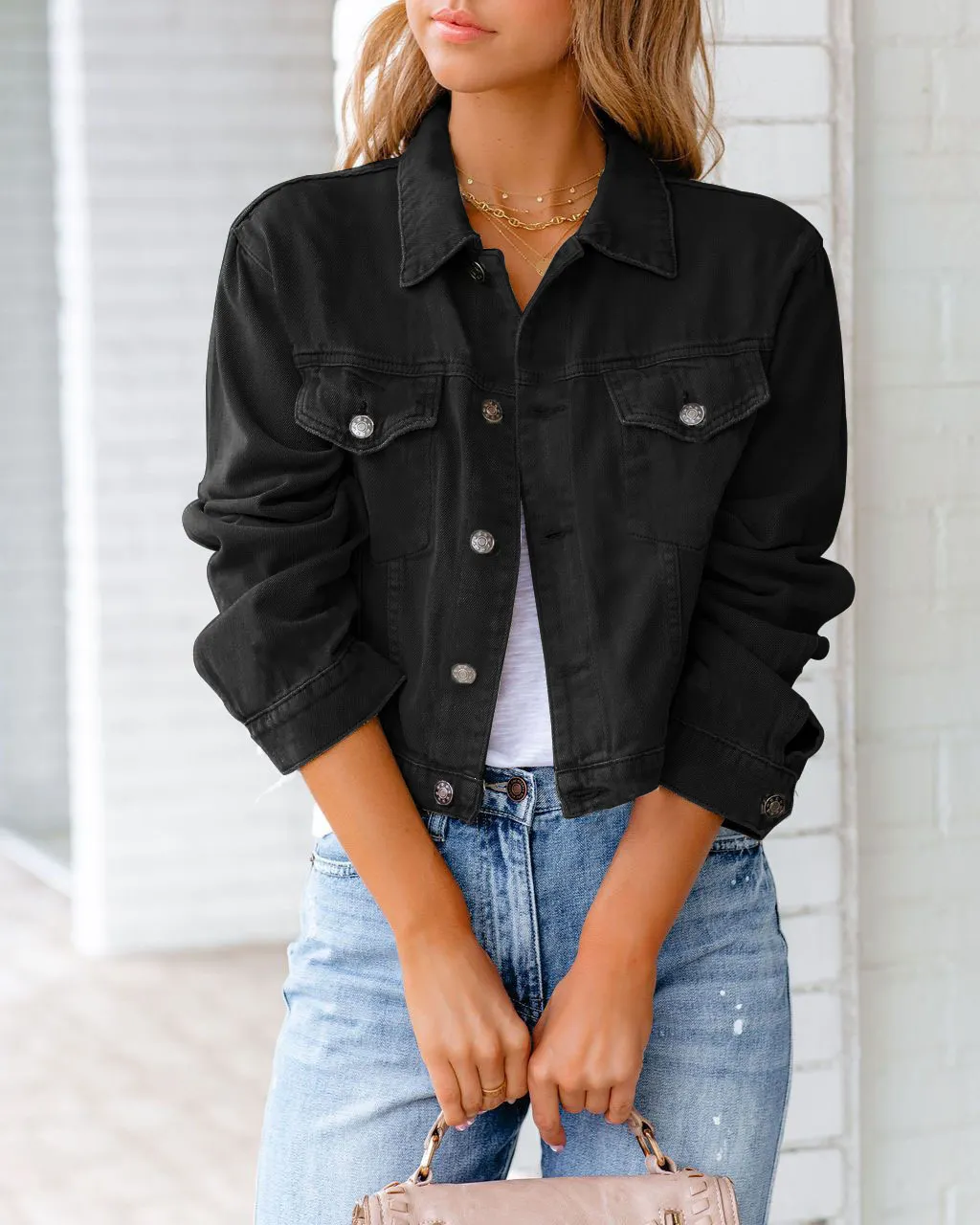 Churchf Churchf Women's Spring And Summer New Denim Jacket Long Sleeve Jacket
