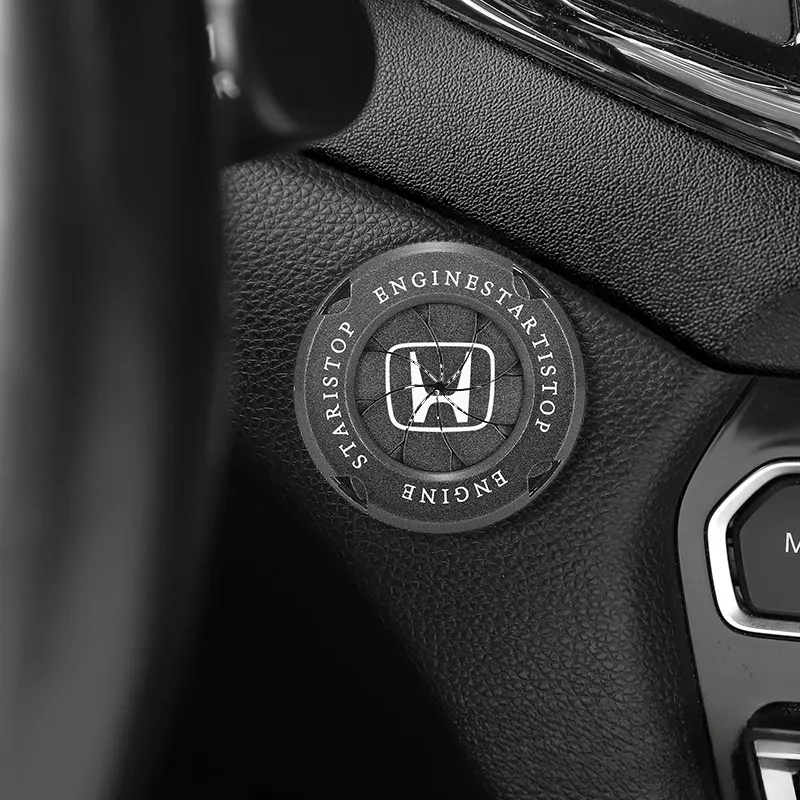 Car mechanical style one-click start car LOGO protective cover
