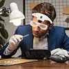 LED Head Magnifier 5 Interchangeable Lenses 1.0X to 3.5X Magnifying Glasses