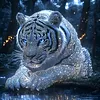 Flash Tiger-Full Round Diamond Painting 40*40CM