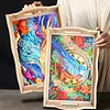 DIY Diamond Painting Wooden Tray Food Tray with Handle Living Room Decoration Wooden Tray Kit