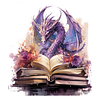 Dragons And Books - 14CT Stamped Cross Stitch - 50*50cm