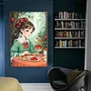 >SALE<Full Embroidery Eco-cotton Thread 11CT Printed Girl Cross Stitch Kit 50x75cm