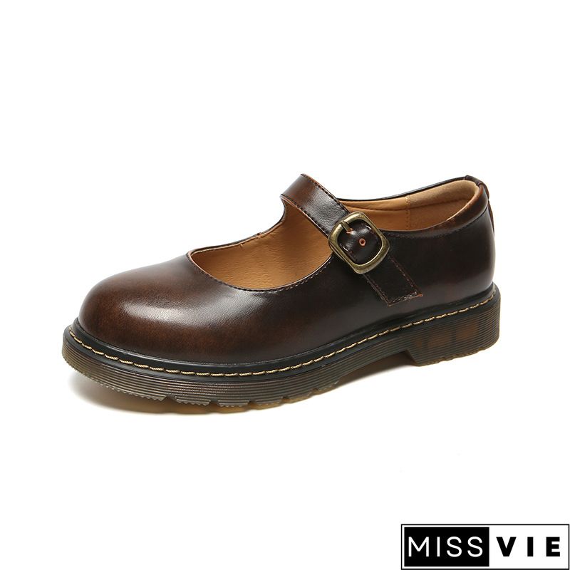 Strap Buckle Platform Round Toe Lolita Mary Janes Shoes