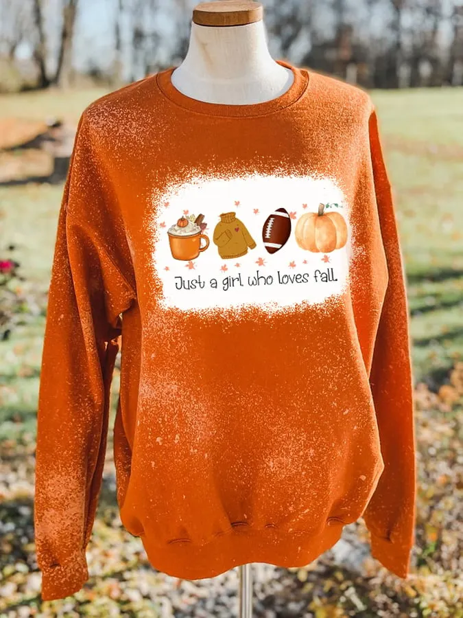 Women's Just A Girl Who Loves Fall Sweatshirt 