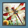 Diamond Painting-DIY Full Round Drill Dragonfly Dandelion(40*40 CM)