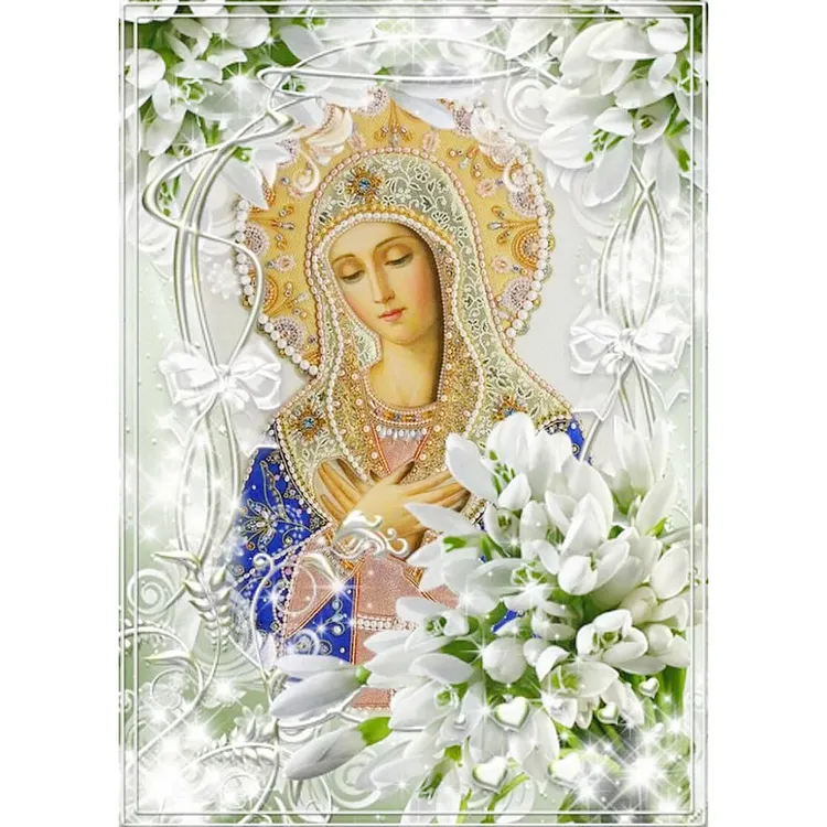 Jesus Woman Round Full Drill Diamond Painting 40X50CM(Canvas) gbfke