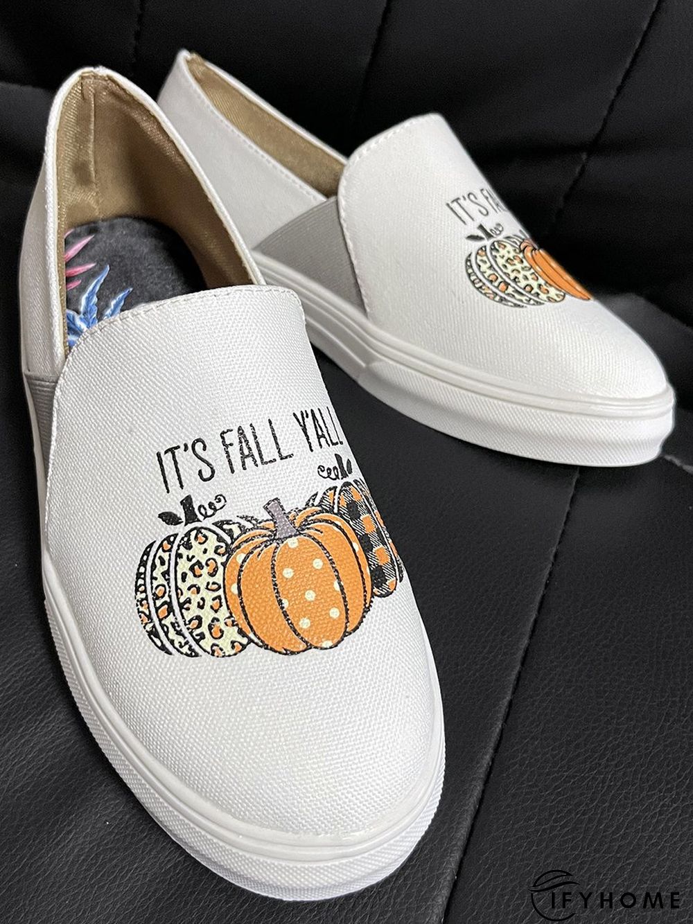 Halloween Pumpkin Patchwork Flat Shoes | IFYHOME