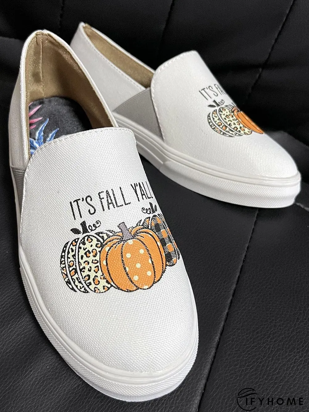 Halloween Pumpkin Patchwork Flat Shoes | IFYHOME