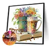 >SALE<DIY Partial Special Shaped Drill Diamond Painting Simple Book Coffee 40x40cm
