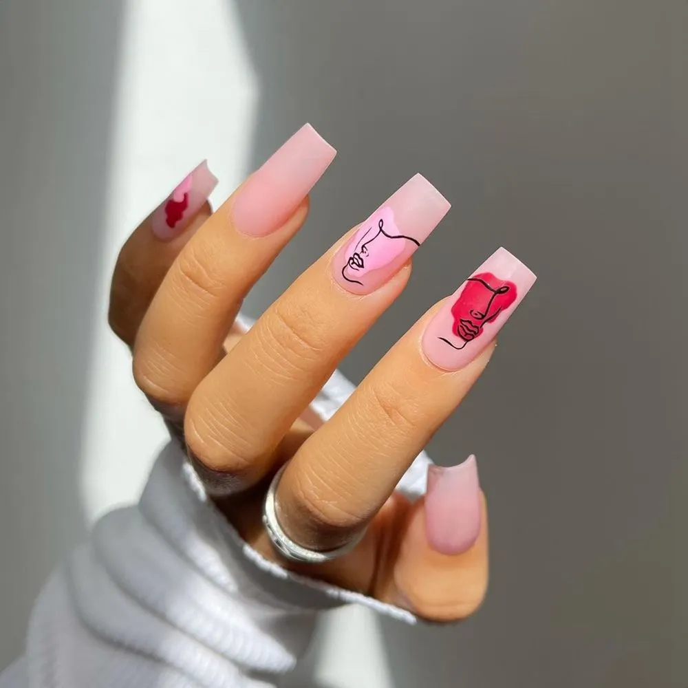 Fake Nails Press On for women White Flower Designs Artificial Nail Tips Full Cover Acryl False Nails Manicure Nail Accessory