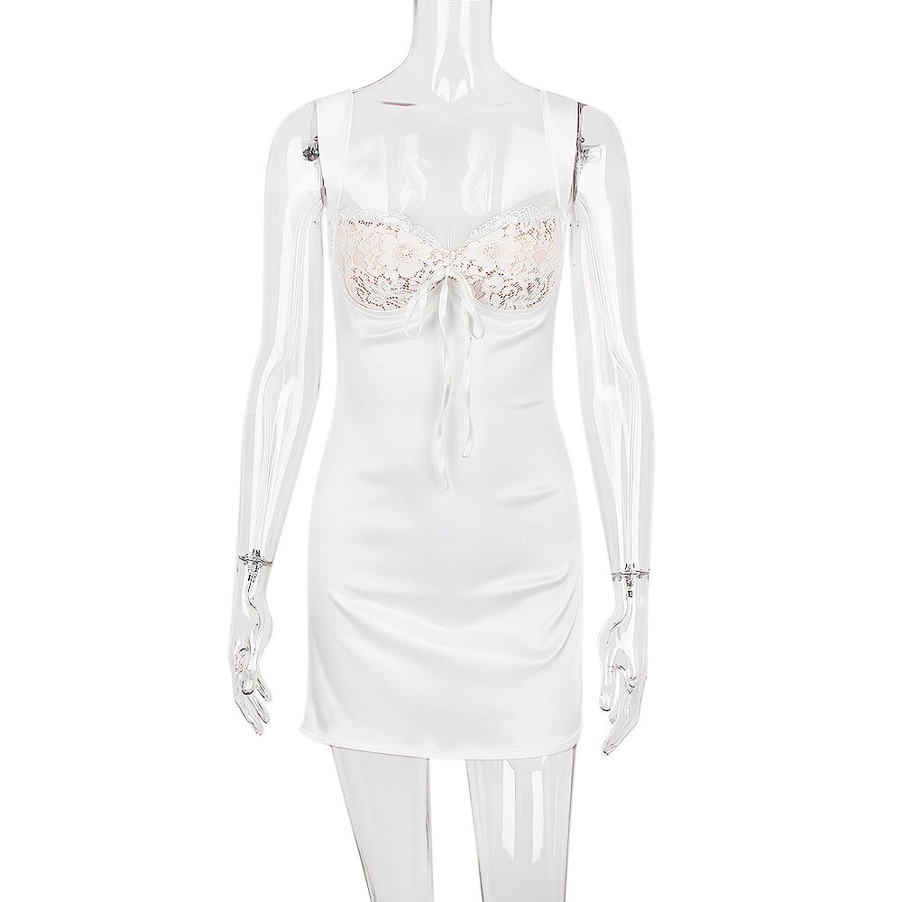 Mozision Stretchy Satin Lace Sexy Mini Dress For Women New White Zipper Backless Short Tank Dress Ladies Club Party Dress 14 Mozision Stretchy Satin Lace Sexy Mini Dress For Women New White Zipper Backless Short Tank Dress Ladies Club Party Dress