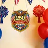 Diamond Painting Single-Sided Acrylic Land of The Free Hanging Pendant Sun Catcher for Home Garden Wall Door