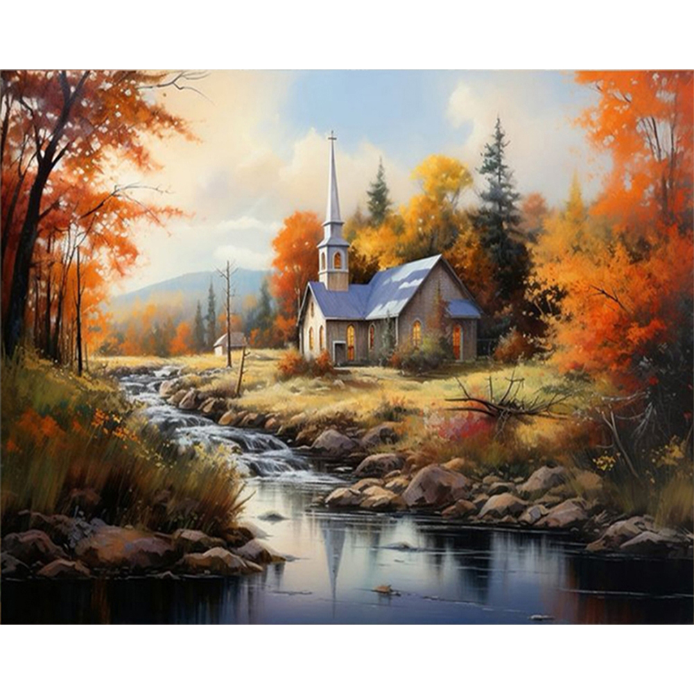 Countryside Scenery-Paint by Numbers-50x40cm