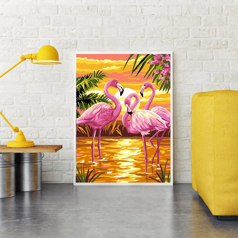 11ct 3-Strand Stampted Cross Stitch - Flamingo(36*46cm)