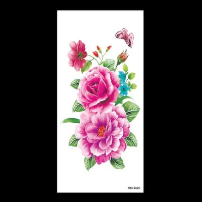 Beauty 1 Pcs Make Up Fake Temporary Tattoos Stickers Rose Flowers Arm Shoulder Tattoo Waterproof Women Big Flash Tattoo on Body