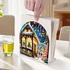 Christmas Acrylic DIY 5D Diamond Art Painting Napkin Holder Table Decor (Street)