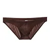Men's Low Waist Ice Silk Solid Color Brief Panties Breathable Thin Bikini Briefs Underwear