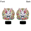 Acrylic Double Sided Bunny Diamond Painting LED Night Light for Easter Decor