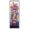 (Stamped/Counted) Stack Of Books With Flowers - 11CT Cross Stitch 30*80cm/11.81*31.5in(Big Size)