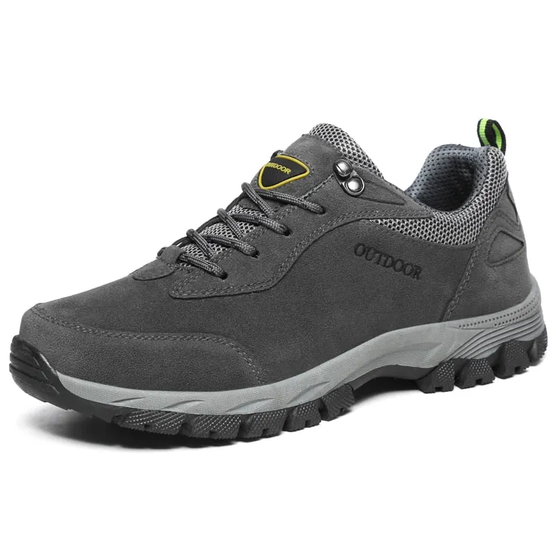Men Boots Winter Shoes Men Hiking Boots High Quality Flock Men's Ankle Boots Rubber Outdoor Sneakers Non-slip Work Shoes