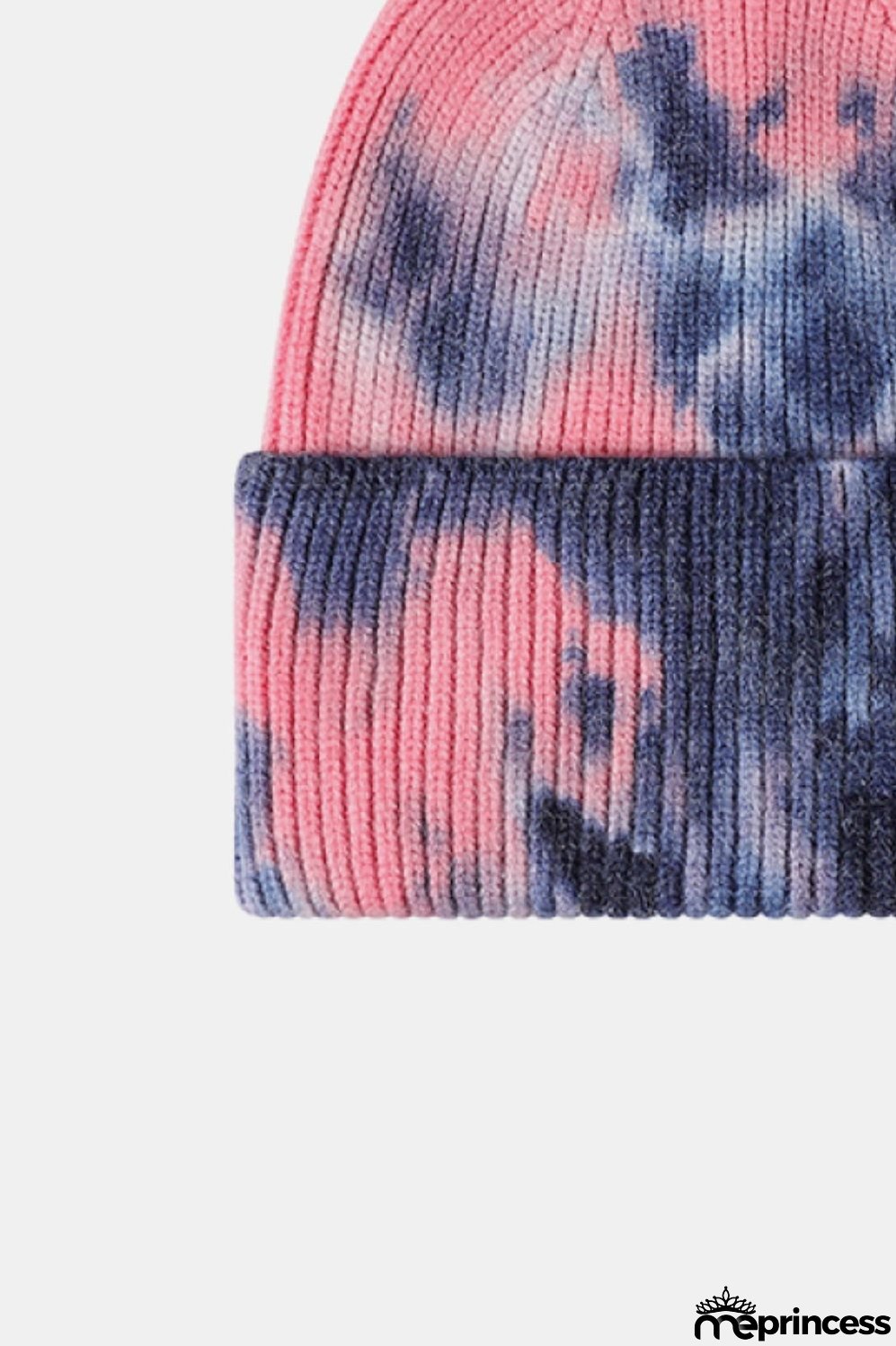 Tie-Dye Cuffed Rib-Knit Beanie Hat