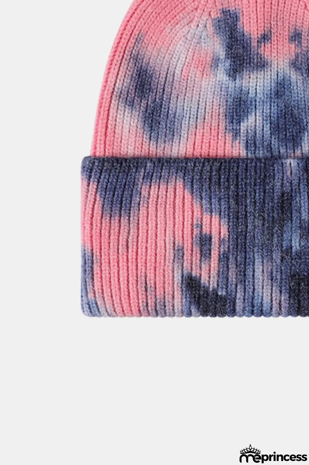 Tie-Dye Cuffed Rib-Knit Beanie Hat